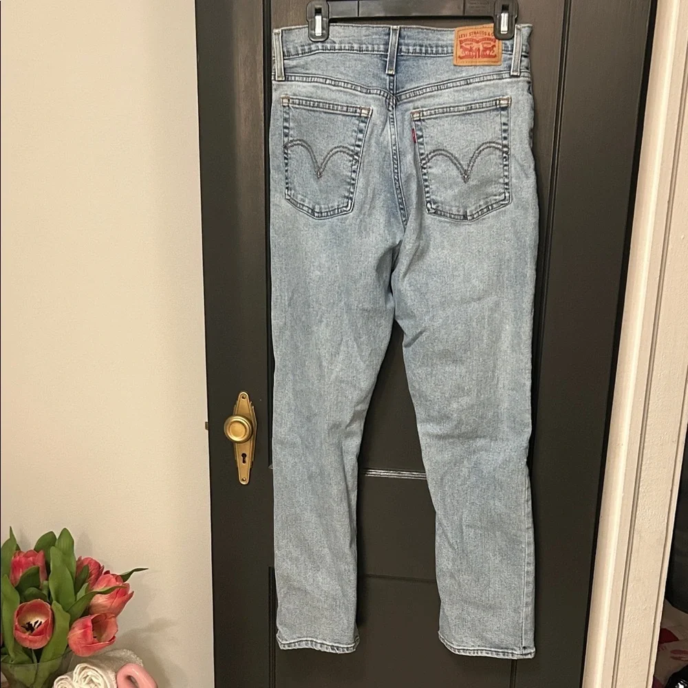 Levi’s Light Blue Distressed Wedgie Straight Jeans - Picture 6 of 6